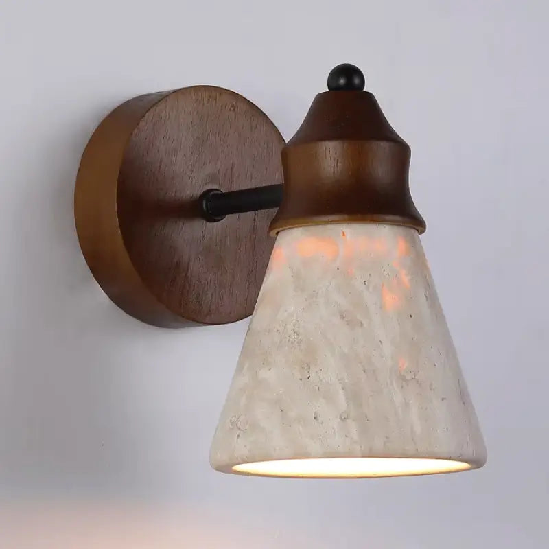 Arandela de Parede Estilo Japonês Pedra Natural - Ilúmine Decor