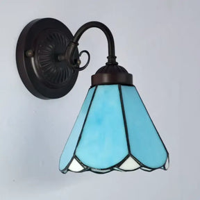 Arandela de Parede Estilo Tiffany Vidro Sextavado Europeia - IIúmine Decor