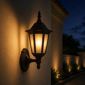 Arandela de Parede Externa Vintage Sextavada para Jardim - Ilúmine Decor