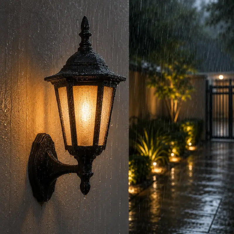 Arandela de Parede Externa Vintage Sextavada para Jardim - Ilúmine Decor