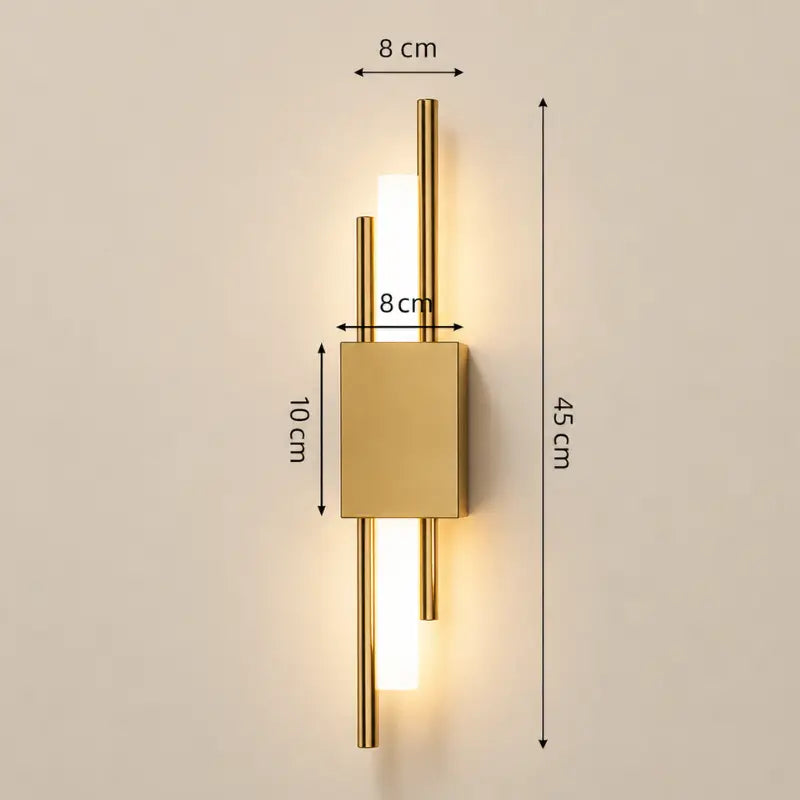 Arandela de Parede LED Dourada 3 Tons de Luz - Ilúmine Decor