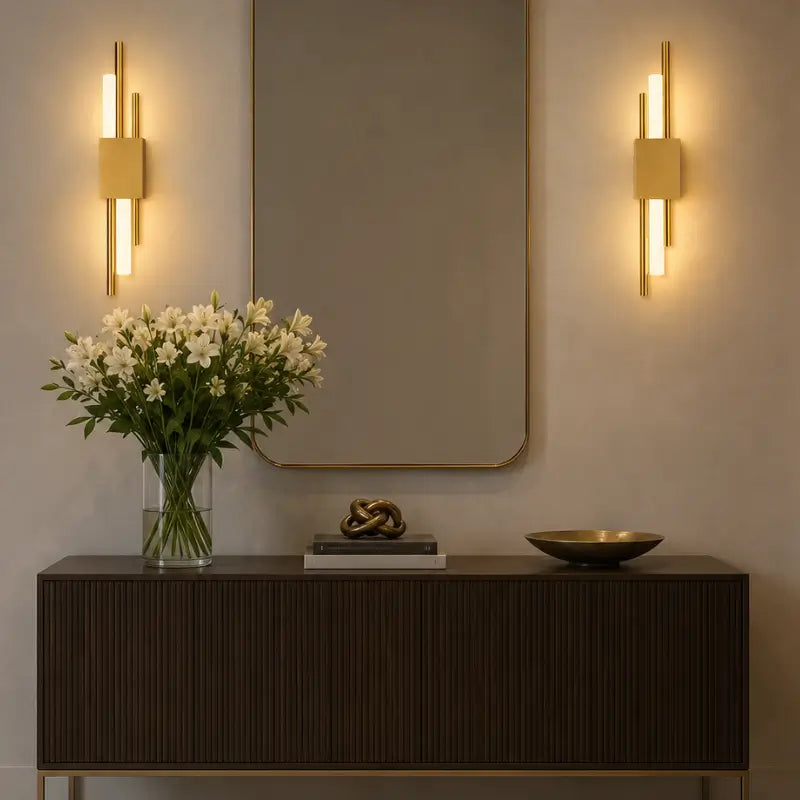 Arandela de Parede LED Dourada 3 Tons de Luz - Ilúmine Decor