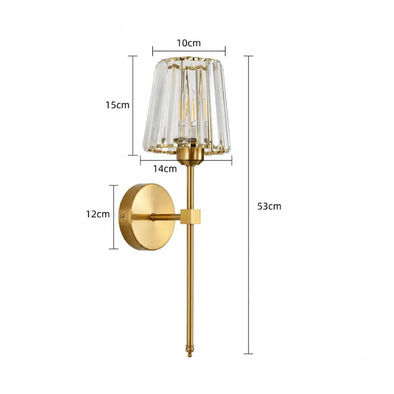 Arandela de Parede Nórdica em Cristal para Cabeceira - Ilúmine Decor