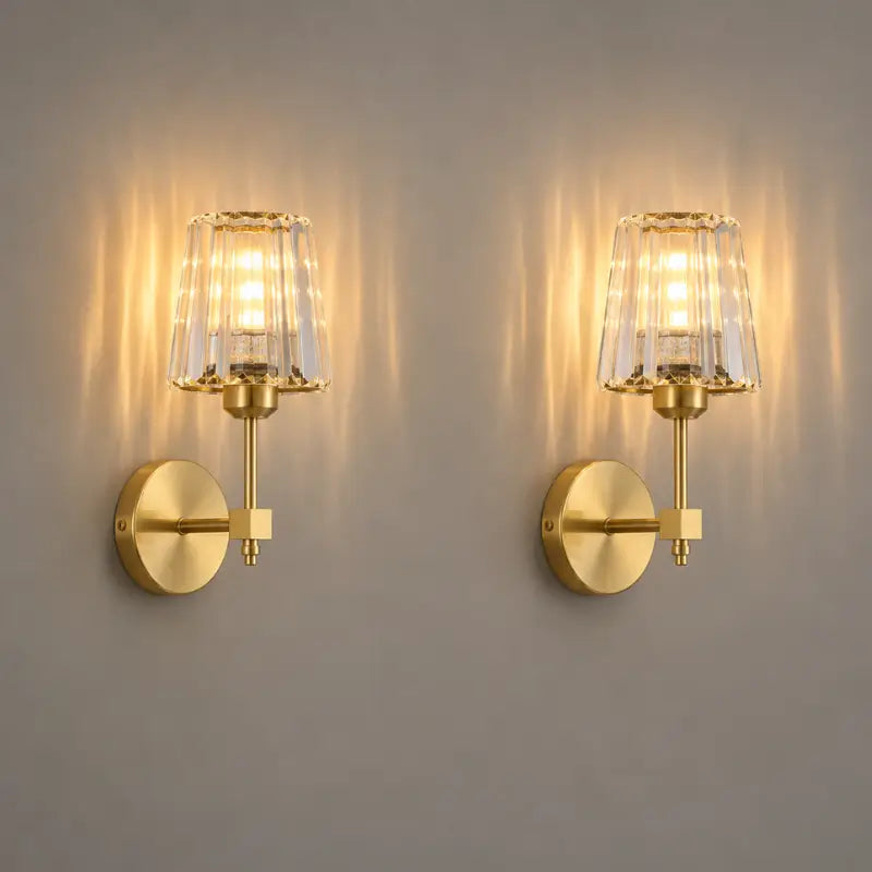Arandela de Parede Nórdica em Cristal para Cabeceira - Ilúmine Decor