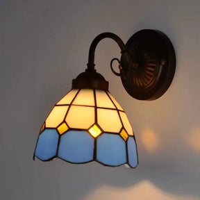 Arandela de Parede Premium Vidro e Metal Estilo Tiffany Vintage - Ilúmine Decor