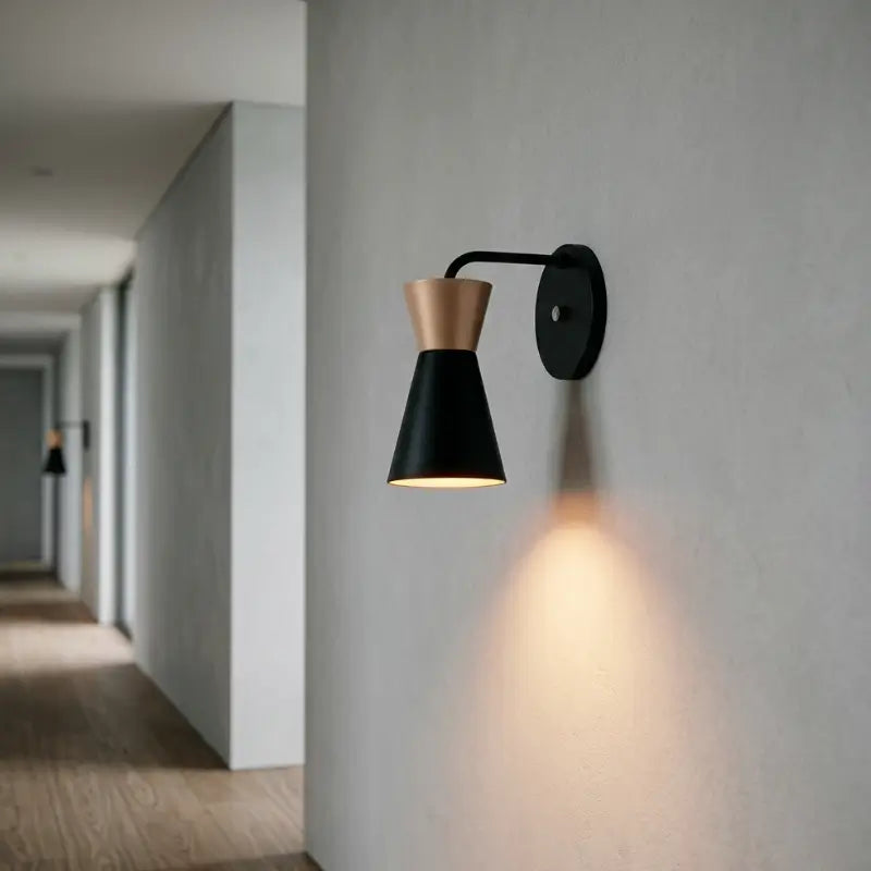 Arandela de Parede Retrô Alumínio para Quarto - Ilúmine Decor