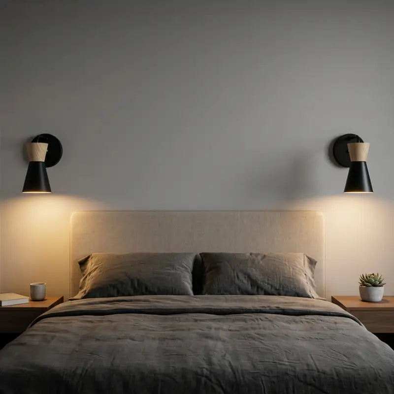 Arandela de Parede Retrô Alumínio para Quarto - Ilúmine Decor