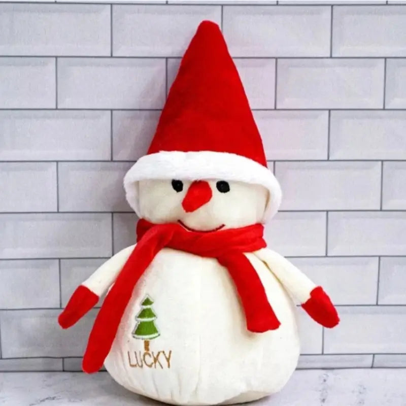 Boneco de Neve de Pelúcia Decoração de Nata - Ilúmine Decor