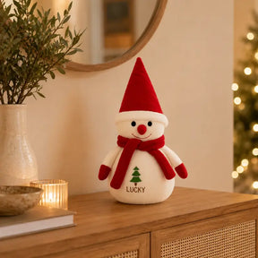 Boneco de Neve de Pelúcia Decoração de Nata - Ilúmine Decor