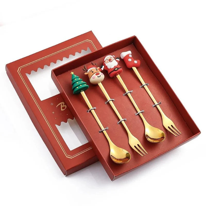 Conjunto de Talheres Decorativos Natal - Ilúmine Decor