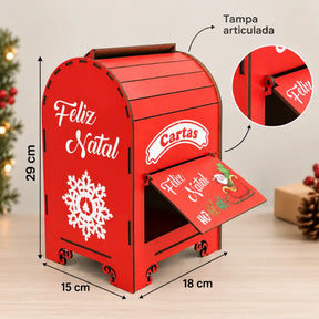 Decoração de Natal Caixa de Cartas Correio do Noel