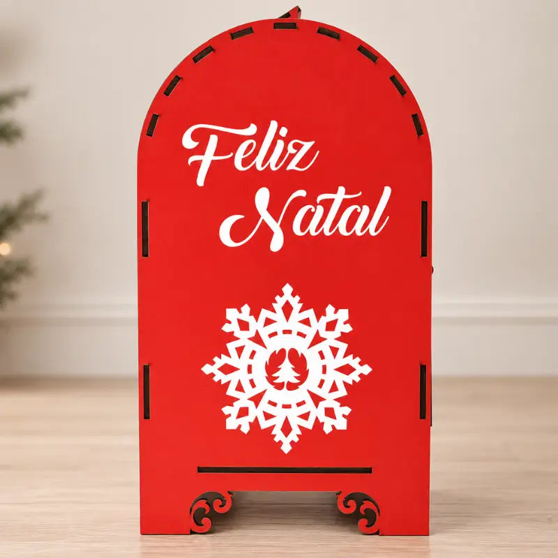 Decoração de Natal Caixa de Cartas Correio do Noel