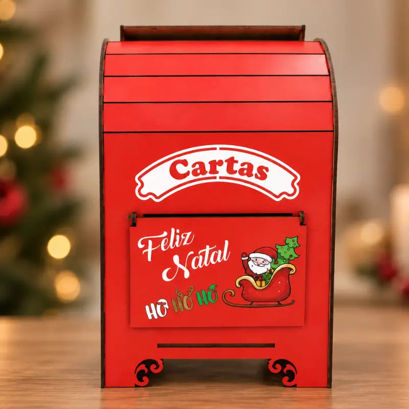 Decoração de Natal Caixa de Cartas Correio do Noel