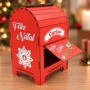 Decoração de Natal Caixa de Cartas Correio do Noel 
