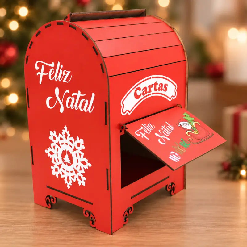 Decoração de Natal Caixa de Cartas Correio do Noel 