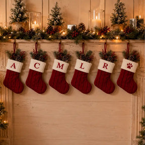 Decoração de Natal Meia com Letra do Alfabeto - Ilúmine Decor