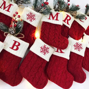 Decoração de Natal Meia com Letra do Alfabeto - Ilúmine Decor