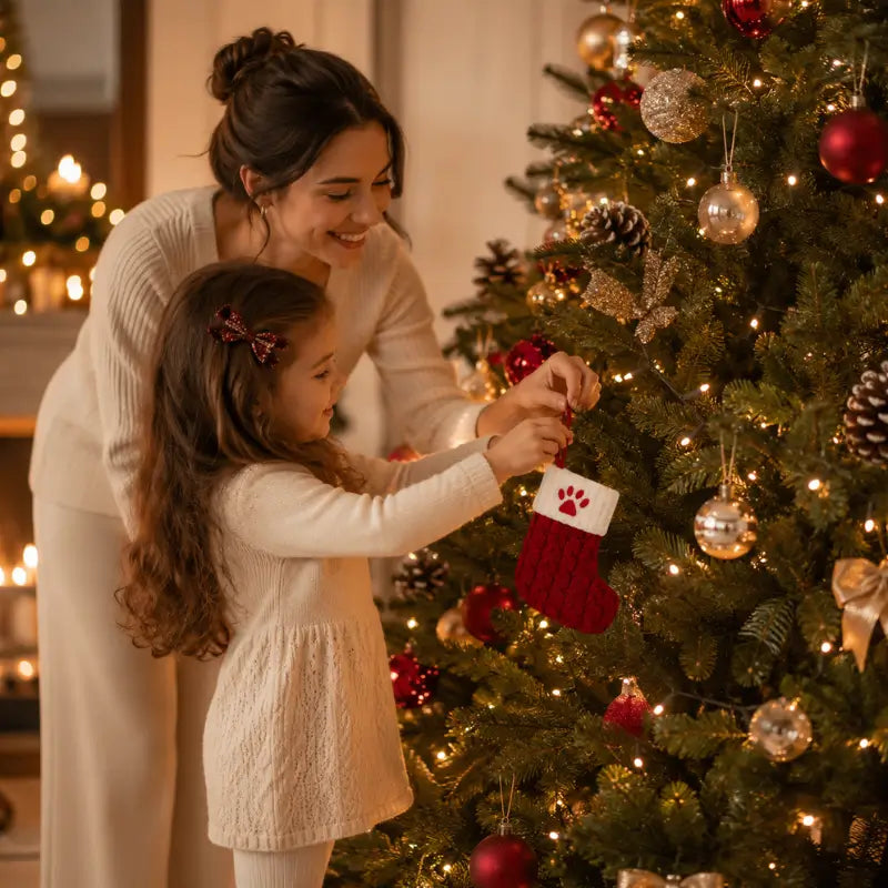 Decoração de Natal Meia com Letra do Alfabeto - Ilúmine Decor