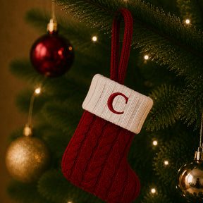 Decoração de Natal Meia com Letra do Alfabeto - Ilúmine Decor