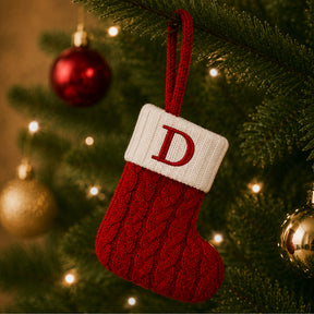 Decoração de Natal Meia com Letra do Alfabeto - Ilúmine Decor