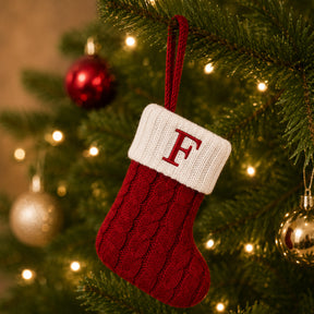 Decoração de Natal Meia com Letra do Alfabeto - Ilúmine Decor
