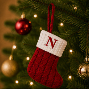 Decoração de Natal Meia com Letra do Alfabeto - Ilúmine Decor