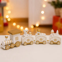 Enfeite de Natal Trenzinho Natalino em Madeira - Ilúmine Decor