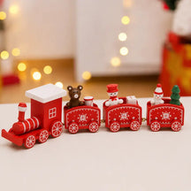 Enfeite de Natal Trenzinho Natalino em Madeira - Ilúmine Decor