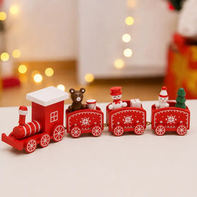 Enfeite de Natal Trenzinho Natalino em Madeira - Ilúmine Decor