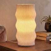 Luminária de Mesa Decorativa 3D Ondulada Design Escultura