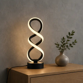 Luminária de Mesa LED Ondulada Moderna 3 Tons de Luz - Ilúmine Decor