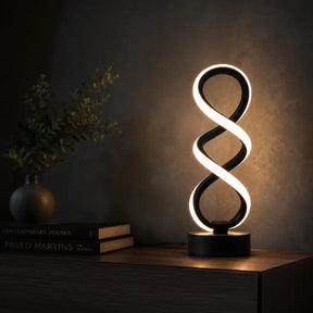 Luminária de Mesa LED Ondulada Moderna 3 Tons de Luz - Ilúmine Decor