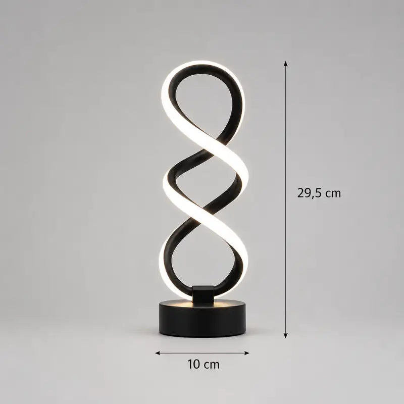 Luminária de Mesa LED Ondulada Moderna 3 Tons de Luz - Ilúmine Decor