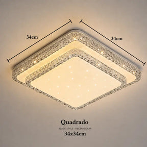Luminária de Teto Plafon LED Moderno com 3 Cores de Luz - Ilúmine Decor