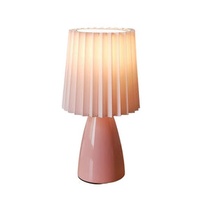 Luminária de Mesa Cerâmica Cúpula Plissada - Ilúmine Decor