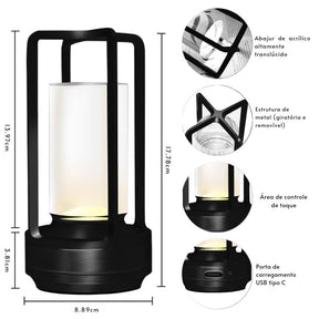 Luminária de Mesa Lamparina de Led - Ilúmine Decor