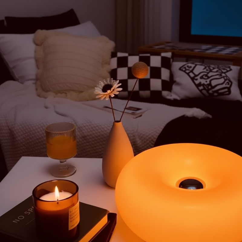 Luminária Decorativa de Mesa Donut LED USB - Ilúmine Decor