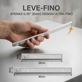 Luminária LED com Sensor de Movimento Recarregável USB 3 Cores luz - Ilúmine Decor