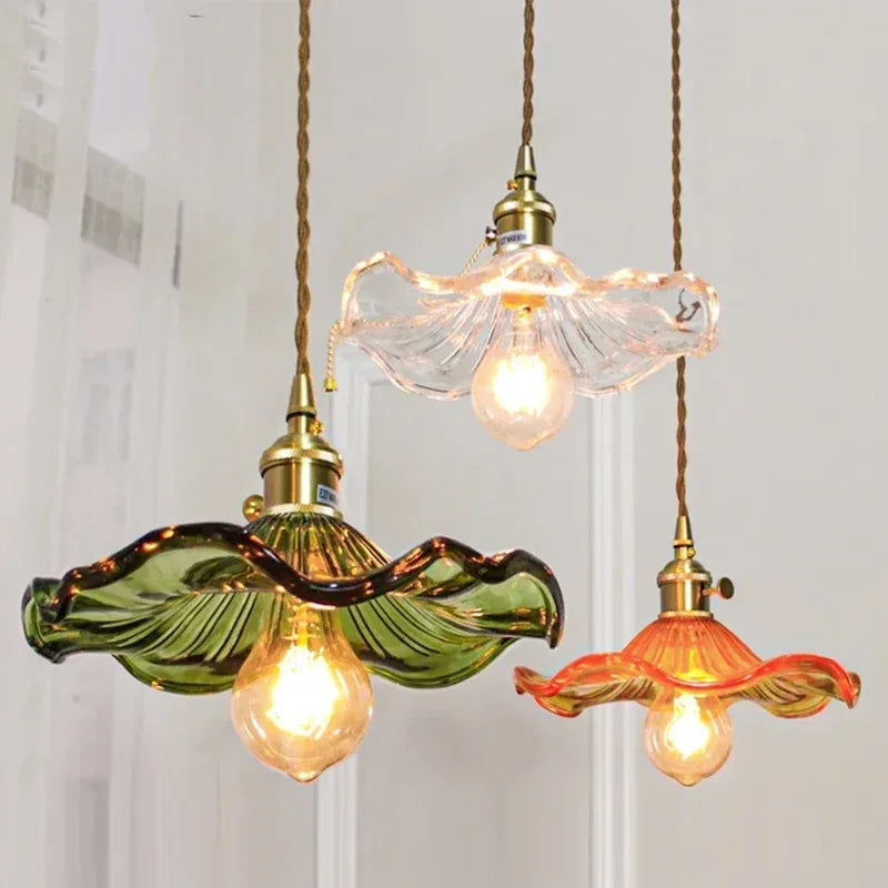 Luminária deTeto Pendente LED Nórdica em Vidro Colorido - Ilúmine Decor