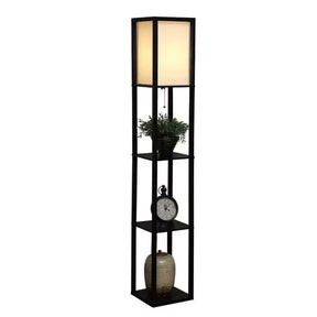 Luminária de Chão com Prateleira Integrada 1,60m Moderno - Ilúmine Decor