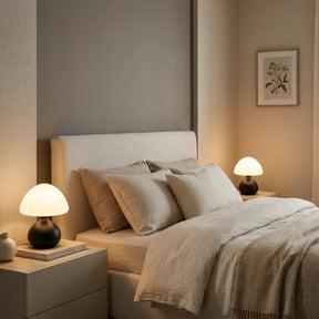 Luminária de Mesa Cogumelo LED Minimalista 3 Cores Dimerizável - Ilúmine Decor