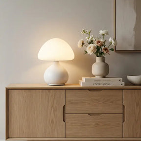 Luminária de Mesa Cogumelo LED Minimalista 3 Cores Dimerizável - Ilúmine Decor