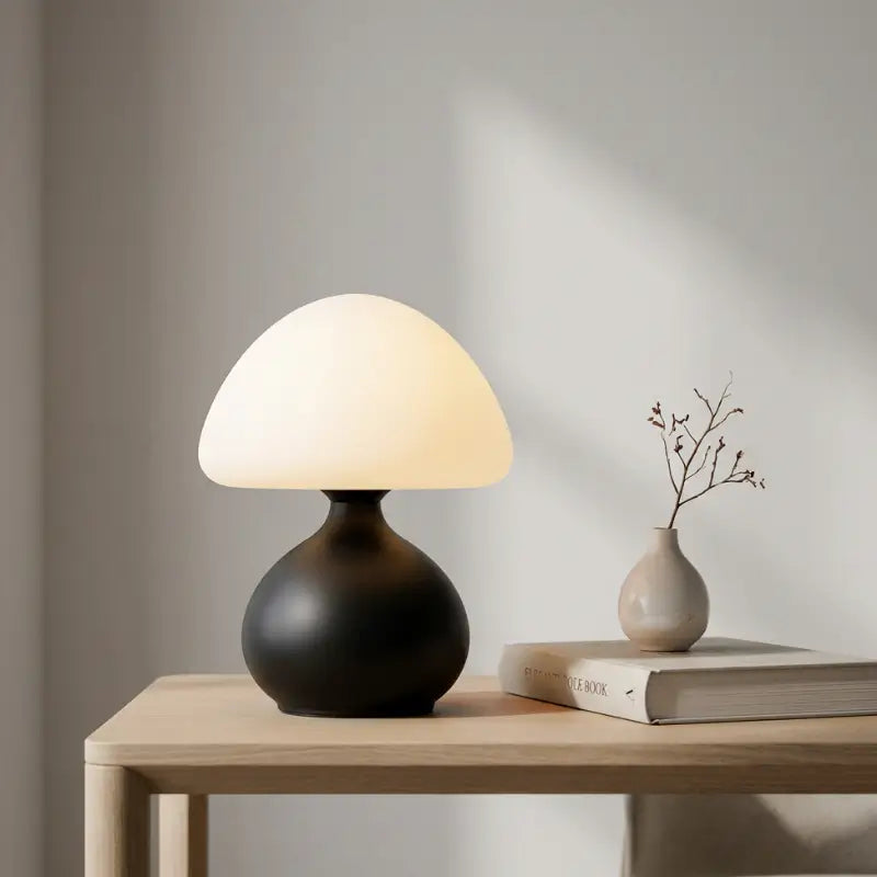 Luminária de Mesa Cogumelo LED Minimalista 3 Cores Dimerizável - Casas Gael