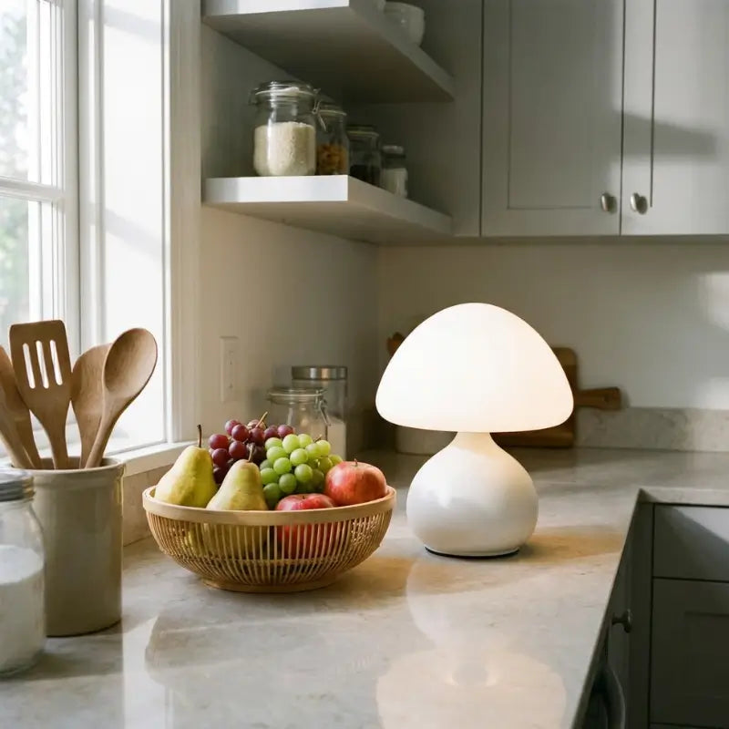 Luminária de Mesa Cogumelo LED Minimalista 3 Cores Dimerizável - Ilúmine Decor