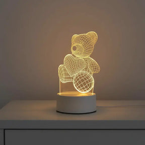 Luminária de Mesa Decorativa LED 3D Criativa Decorativa - Ilúmine Decor