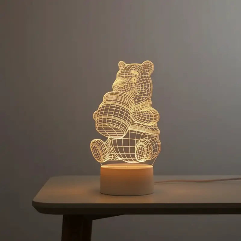 Luminária de Mesa Decorativa LED 3D Criativa Decorativa - Ilúmine Decor