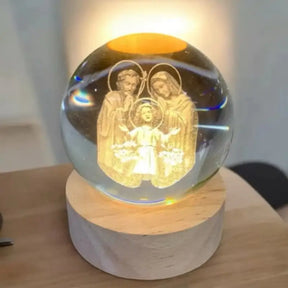 Luminária de Mesa Decorativa LED 3D Sagrada Família USB - Ilúmine Decor