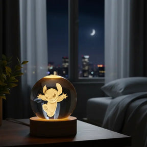Luminária de Mesa Decorativa LED 3D Stitch USB - Ilúmine Decor