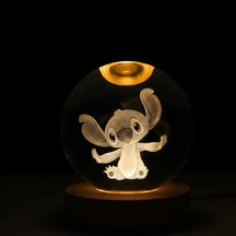 Luminária de Mesa Decorativa LED 3D Stitch USB - Ilúmine Decor