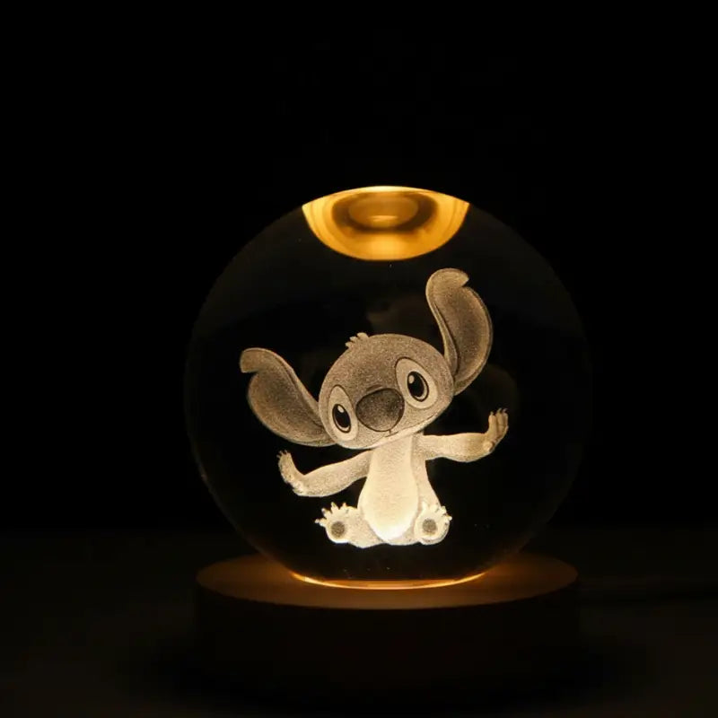 Luminária de Mesa Decorativa LED 3D Stitch USB - Ilúmine Decor